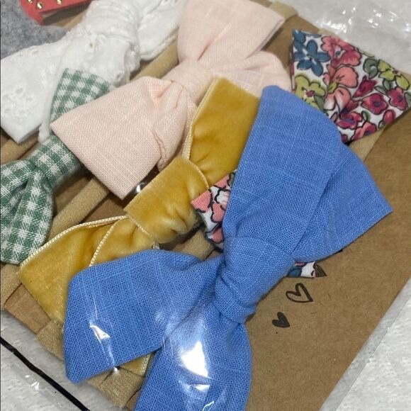 Floral and Bow Kids Headband Set - Picture 3 of 6